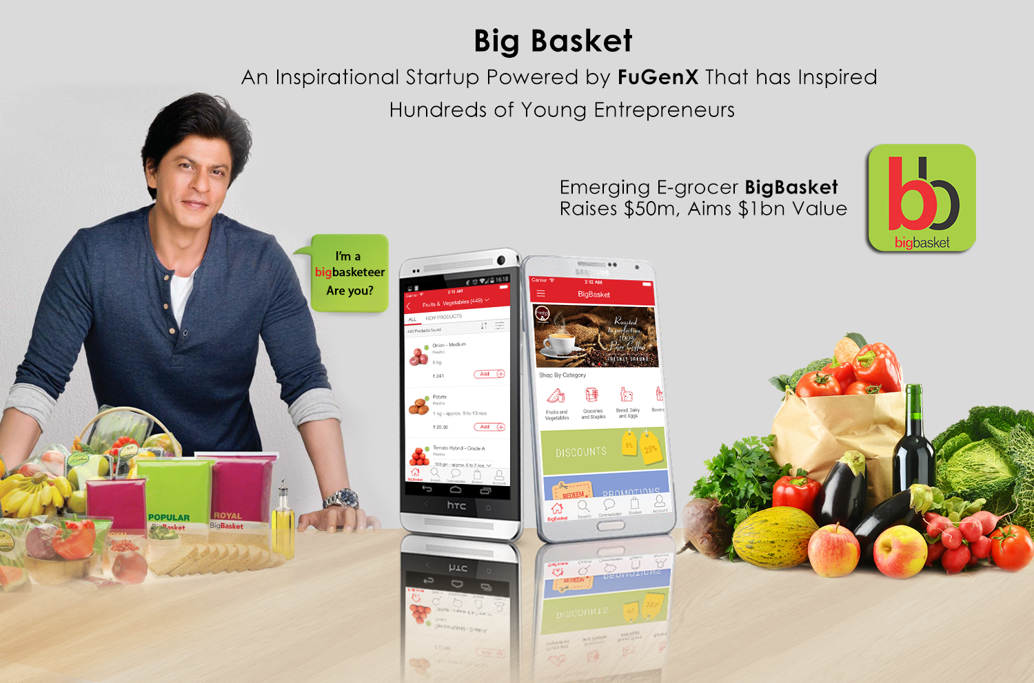 인도-동남아 신선 식품 배달 서비스 투자에 나선 미래에셋-네이버 펀드 1 Big Basket Online Grocery App FuGenX - 와우테일