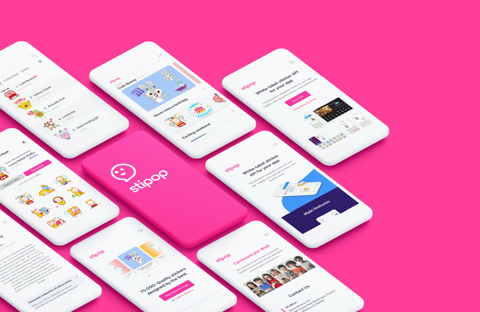 stipop social page pink - 와우테일