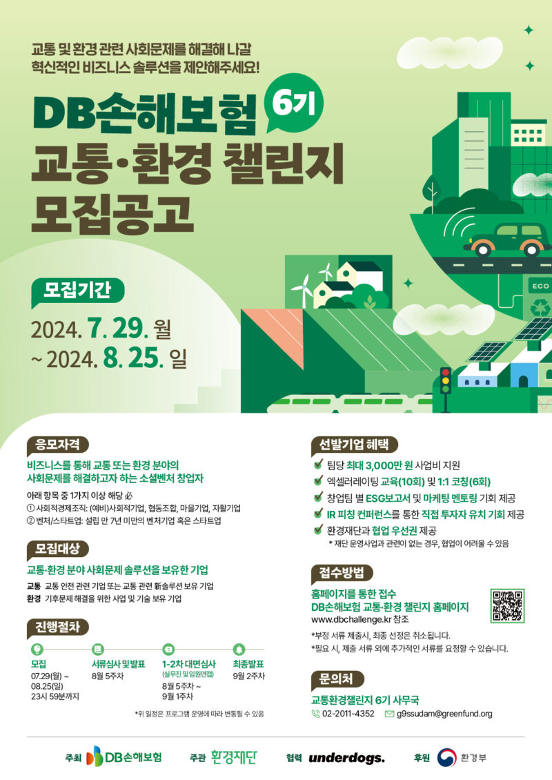 ★DB손해보험 교통환경챌린지 6기 포스터 - 와우테일