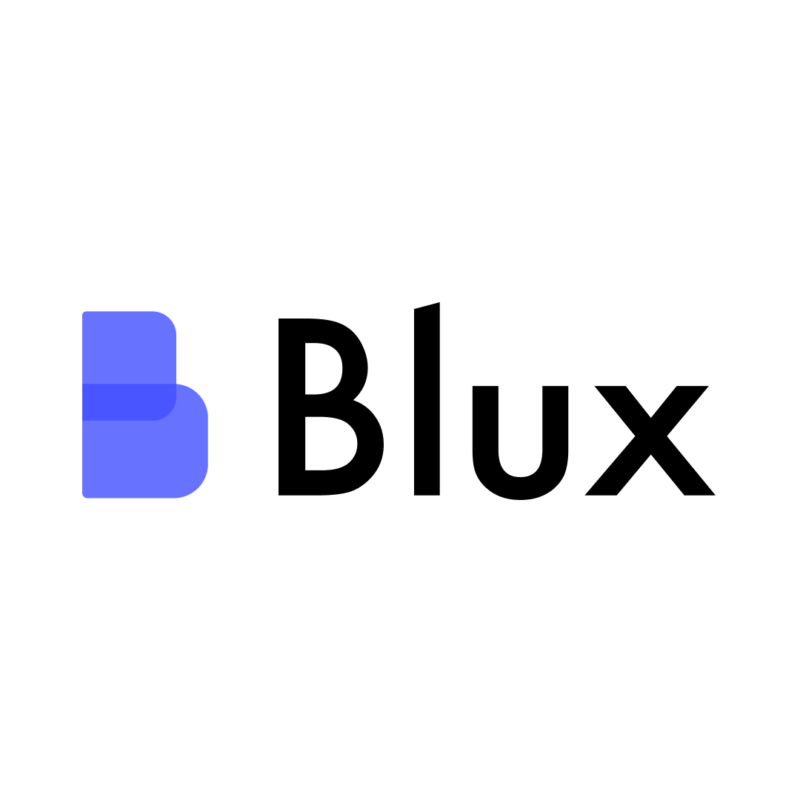 blux logo png white back - 와우테일