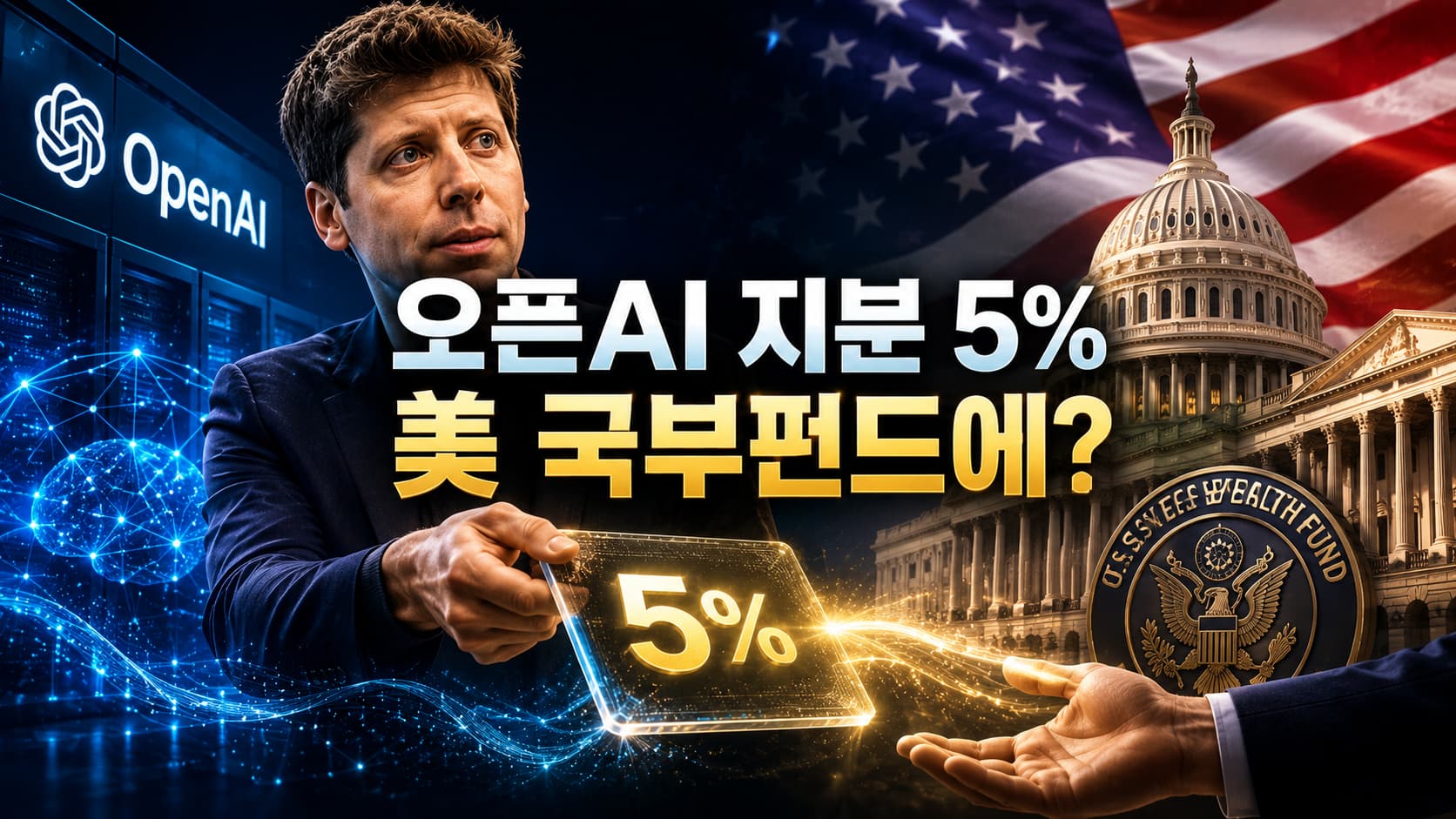 올트먼, 오픈AI 지분 5% 美 국부펀드에 기부 제안