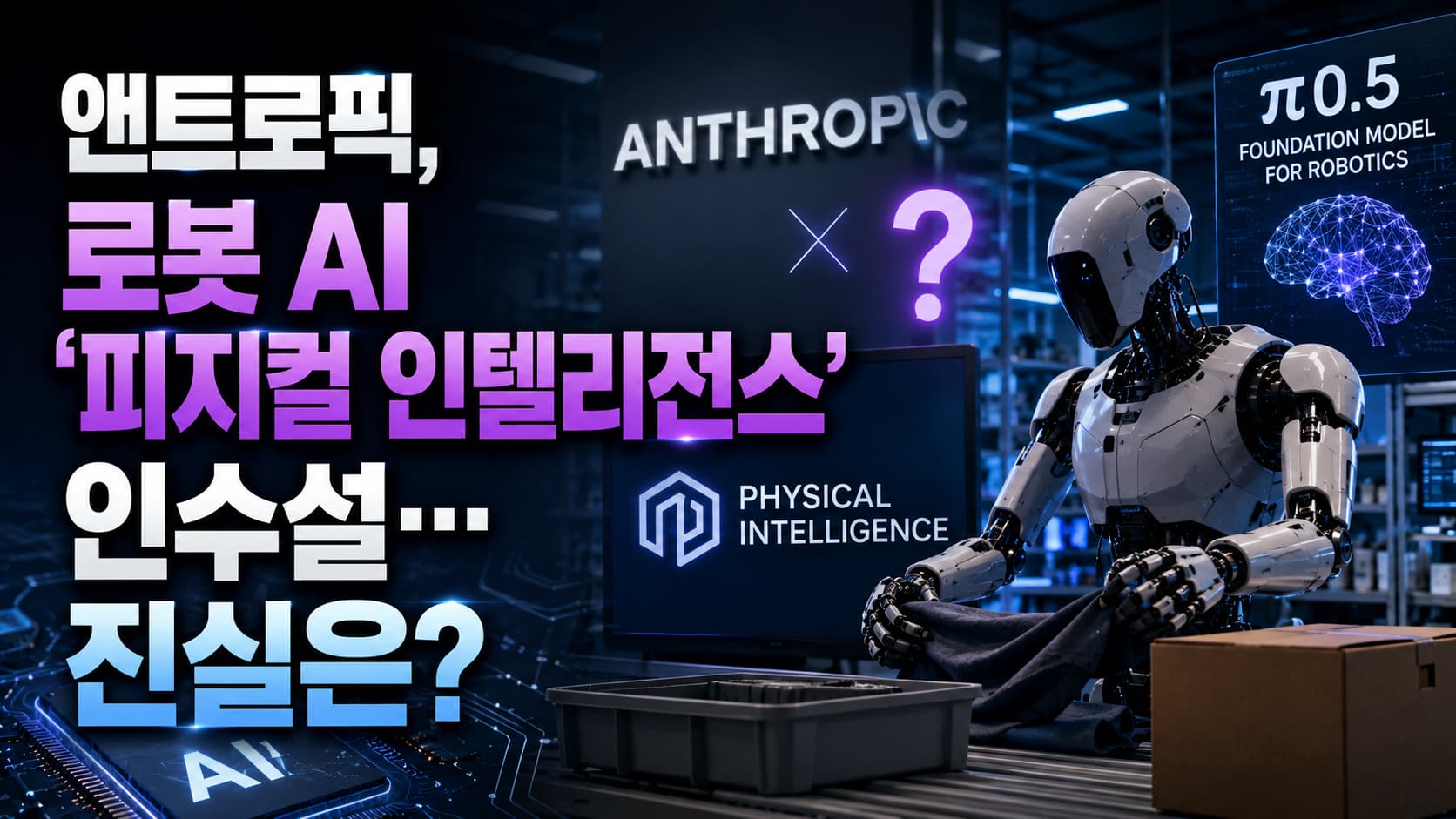 앤트로픽, 로봇 AI '피지컬 인텔리전스' 인수설… 진실은?