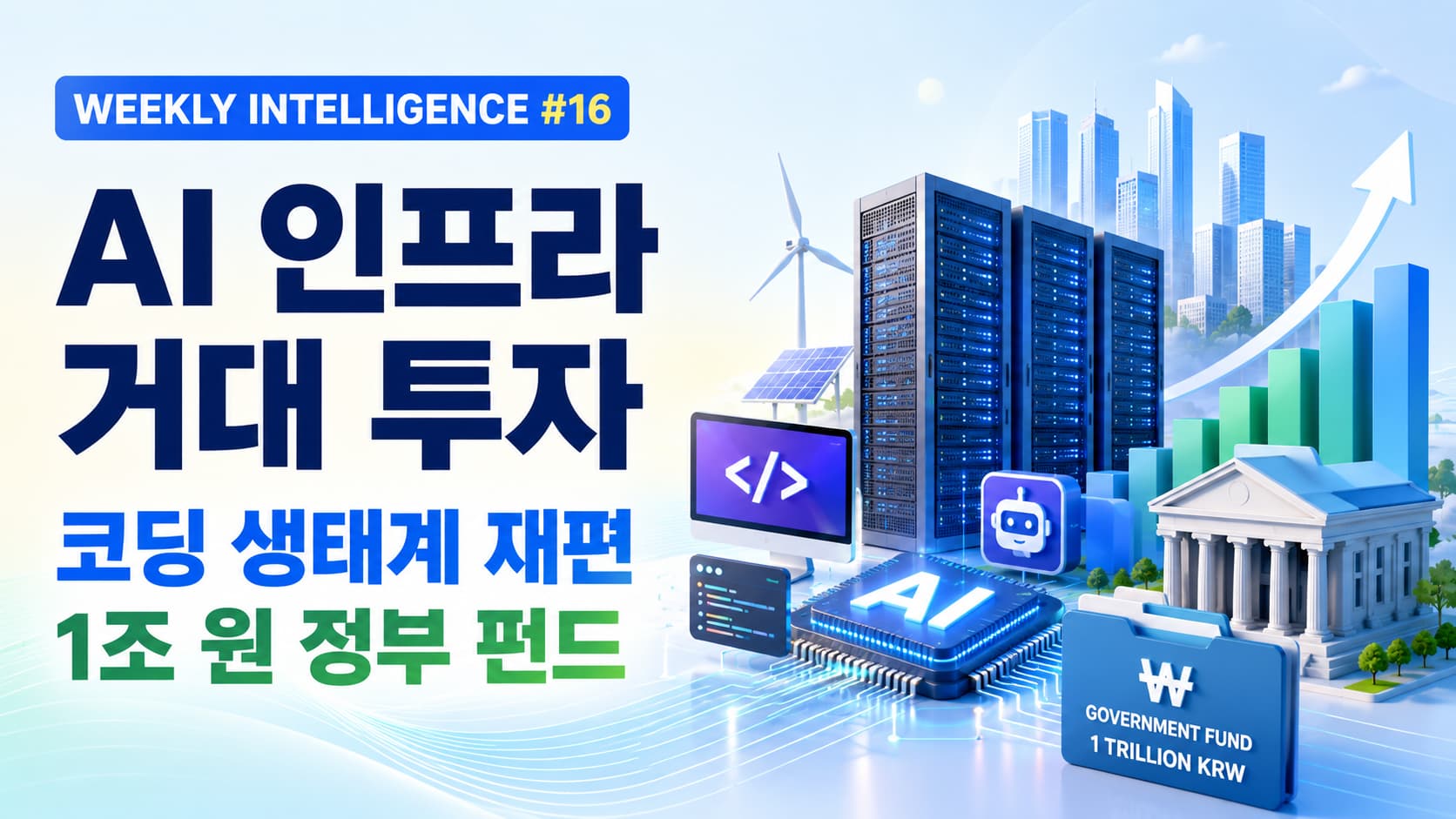 [위클리 인텔리전스 #16] AI 인프라 거대 투자·코딩 생태계 재편·1조 원 정부 펀드