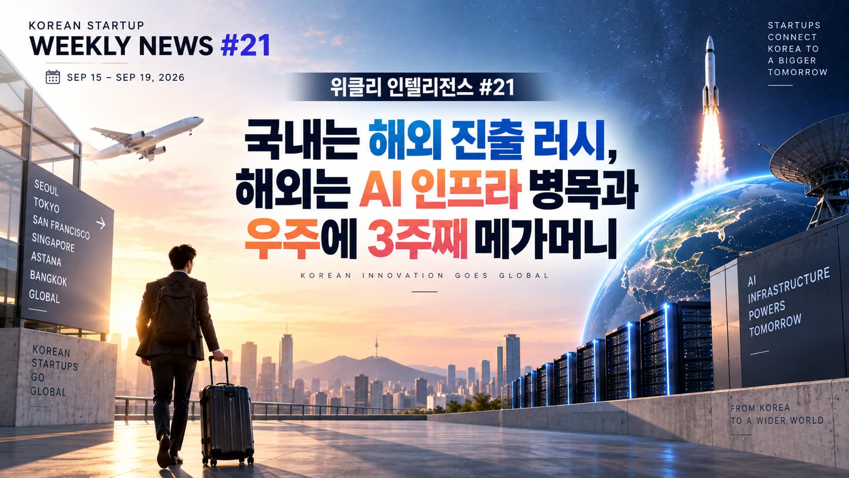 위클리 인텔리전스 #21 국내는 해외 진출 러시, 해외는 AI 인프라 병목과 우주에 3주째 메가머니